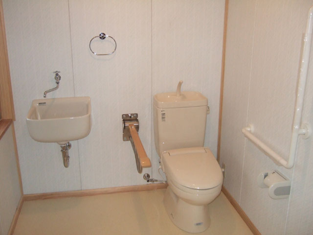 既存の収納部分に高齢者用トイレを設置